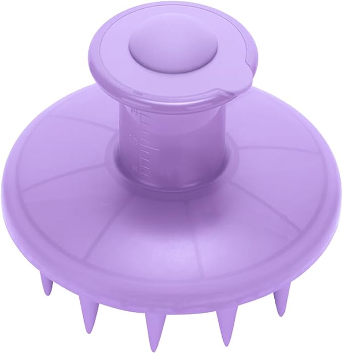 Hair Oil Applicator & Scalp Massager – Soft Silicone Bristles to Remove Dandruff, Leak-Proof Applicator for Hair Growth Oils, Serums & Treatments – Even Distribution, Gentle Massage (Lavender Purple)