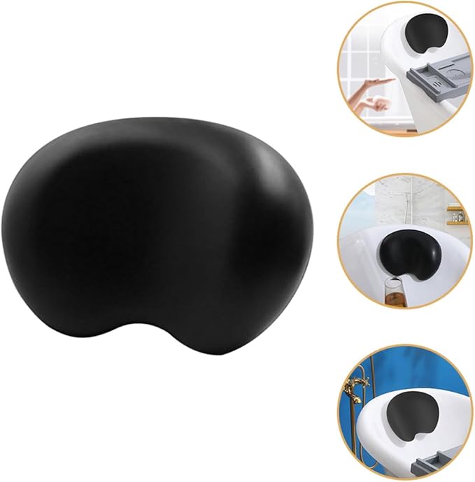 Sewroro Non-Slip Bath Pillow for Tub with 3D Ergonomic Headrest and Back Cushion, Black Bathtub Cushion for Women’s Bathing Comfort and Relaxation