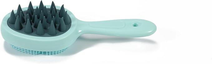 S&W DECORE Double Sided Scalp Massager Hair Growth, Shampoo Brush Head Scalp Massager for Hair Growth Scalp Scrubber with Soft Silicone Bristles (Double Green)