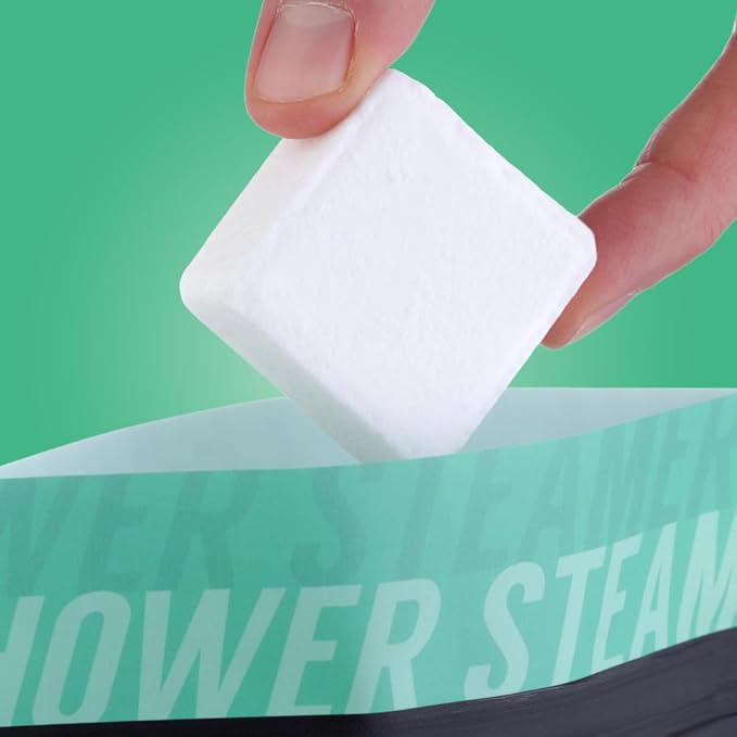 Mountain Mint Shower Steamers 7 Pack – Made in USA with Extra Strong Scent- Essential Oil Aromatherapy with Eucalyptus, Peppermint & Menthol - Refreshing Scent for Stress Relief