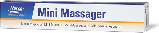 Norco Mini Therapeutic Massager with Battery. Hand-held Portable Therapeutic Vibrating Therapy Tool for Scar Tissue, Hand, Finger, Feet, Face, Elbow, Neck. Post-Surgery, Arthritis Pain. NC70209