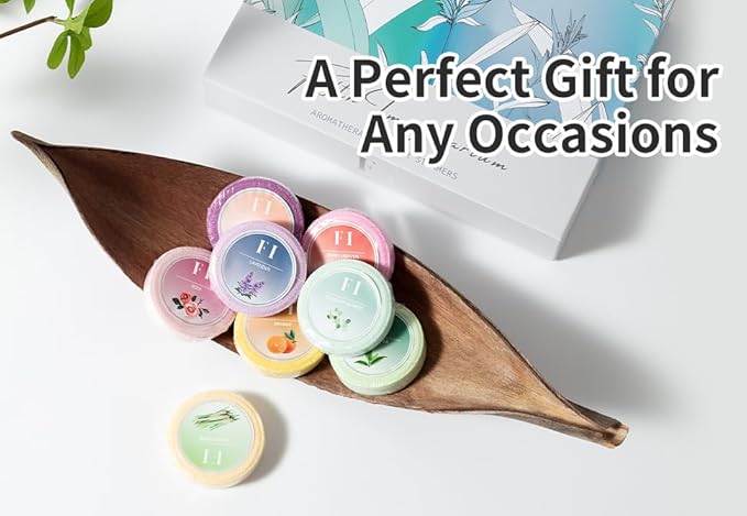 Shower Steamers Aromatherapy 24 Pcs of 8 Scents - Perfect Holiday Gifts, Birthday Gift, Travel Essentials, Stress Relief, Self Care, Bath Bombs for Women and Men