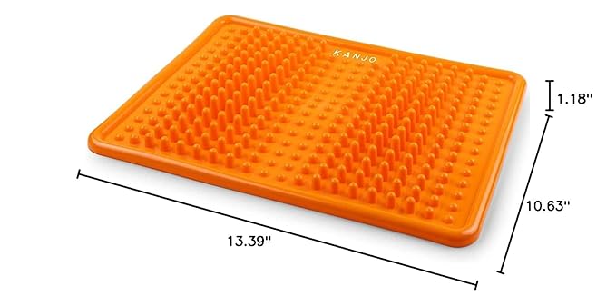 Kanjo Acupressure Foot Pain Relief Mat | Pressure Point Foot Massager for Plantar Fasciitis, Heel Pain & Arch Pain Relief | for Use at Standing Desk