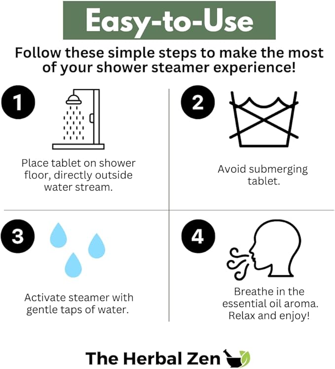 Recenter Shower Steamers Aromatherapy for Relaxing - USA Made Valentines Day Gift for Her and Him - Lavender & Eucalyptus Shower Bomb Tablets – Soothing Natural Essential Oils (10 Pack)