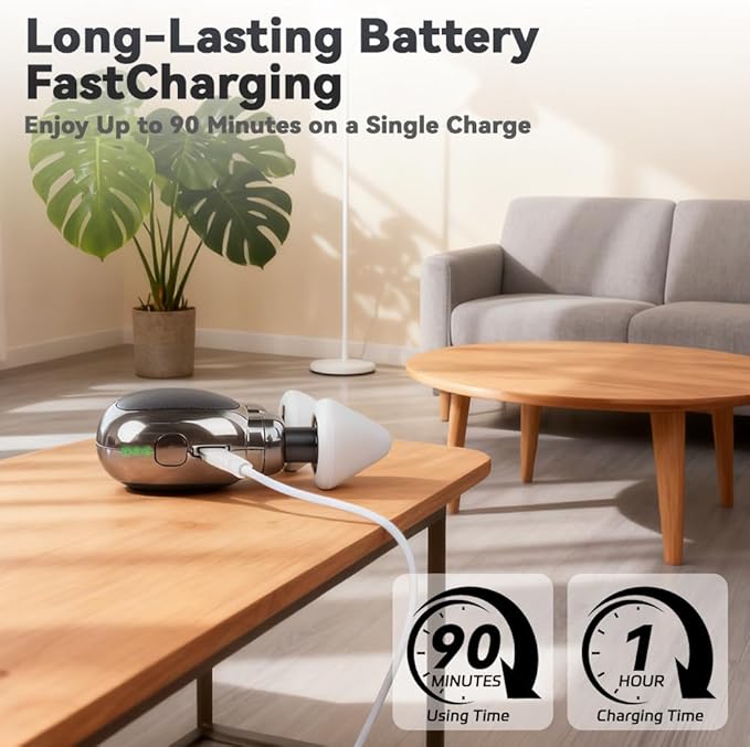 Pocket Force Mini Travel Massage Gun, Dual-Head High-Power Deep Tissue Body Massagers, Brushless Quiet Motor,10mm Amplitude, Portable Pocket Massager with Bag for Men Women Mom Dad Family