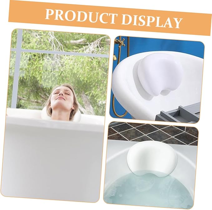 Luxury Bath Pillow for Tub with Non-Slip Suction Cups Ergonomic PU Headrest Neck and Back Support Relaxing Spa Accessory for Families Hotels and Beauty Salons