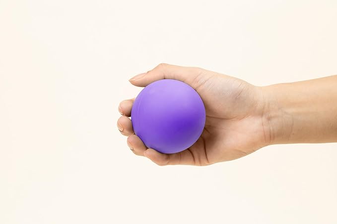 Posture Magic Massage Ball Kit for Myofascial Trigger Point Release & Deep Tissue Massage - Set of 6 - Large Foam/Small Foam/Lacrosse/Peanut/Spiky/Hand Exercise Ball (Purple)