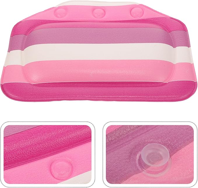 Beaupretty Bathtub Headrest Pillow with Suction Cups Foam Bath Pillow for Tub for Bathroom Spa and Sauna Use