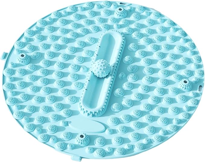 Foot Massage Pad Foot Massager Portable Creative Versatile 55cm Dia Acupressure Mat Standing Pad for Office Home Yoga Workout, Blue