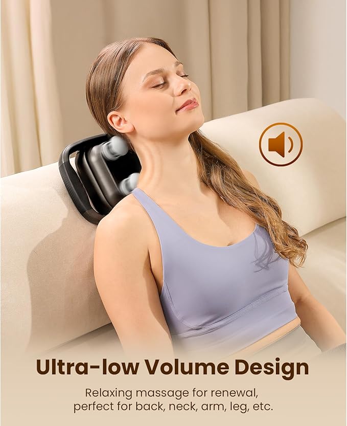 BOB AND BRAD A1 4-Head Massage Gun Deep Tissue, FSA Eligible/HSA Eligible, 4X Pain Relief Efficiency, Replaceable Massager Heads & Plate, Electric Percussion Massage Gun Tool for Back, Leg, Muscle