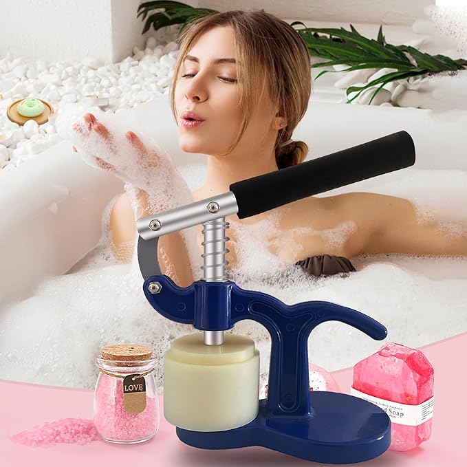 Bath Salt Steam Press Machine with a Set of Molds,DIY for Bath Bomb,Shower Steamer Maker,Bath Steamer Kit,Shower Tablets Steamer Press