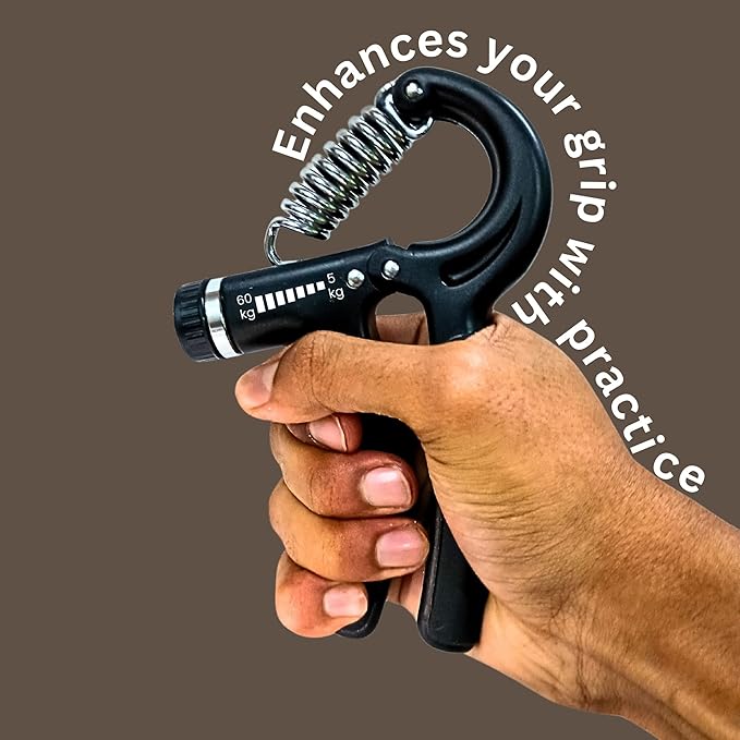 Acupuncture Foot Power Mat with Adjustable Hand Gripper 5 to 60 kg | Active Magnetic Pyramidal | Foot Massager, Blood Circulation Acupressure Mat for Feet Multi Color