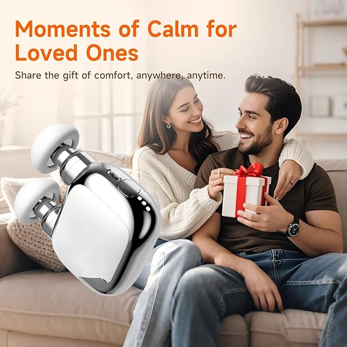 Dual-Head Mini Massage Gun, High-Power Portable Handheld Massager with 6 Massage Heads, Compact Quiet Design for Full-Body Use, Suitable for Travel & Office Use, Gift for Men & Women,