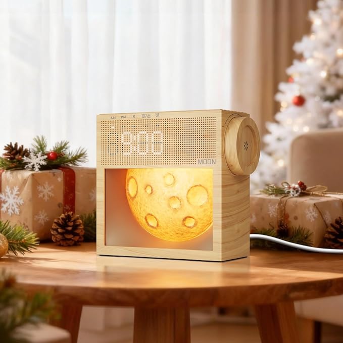 Sound Machine Alarm Clock with Sunrise Gentle Wake-Up Light, White Noise Machine with 20 Soothing Sounds for Sleeping, Dual Alarms, Snooze, Timer, Dimm Night Light for Bedroom, Women's Day Gifts