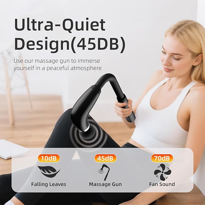 Massage Gun with Upgraded Extension Handle,Back Massage Gun Deep Tissue,Back Massager for Pain Relief for Muscles Neck Shoulders Waist Arm Legs Foot,4 Replaceable Heads & 9 Speeds (Black)