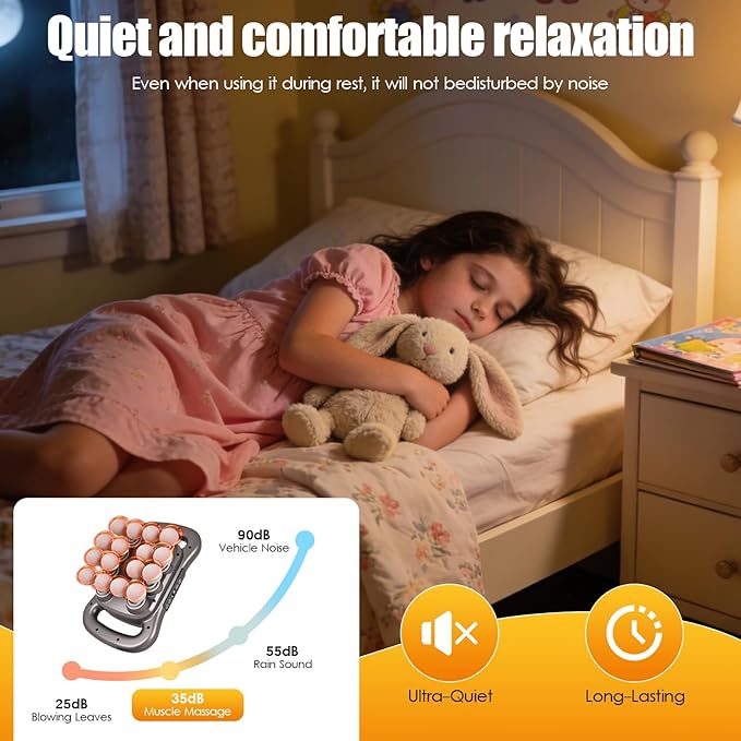 2026 Electric Back Massager, Cordless Hands-Free 16-Head Deep Tissue Massage Gun, Rechargeable 2600mAh Dual Handle Massage Tool with 9 Modes & Levels for Body Muscle Pain Relief 。