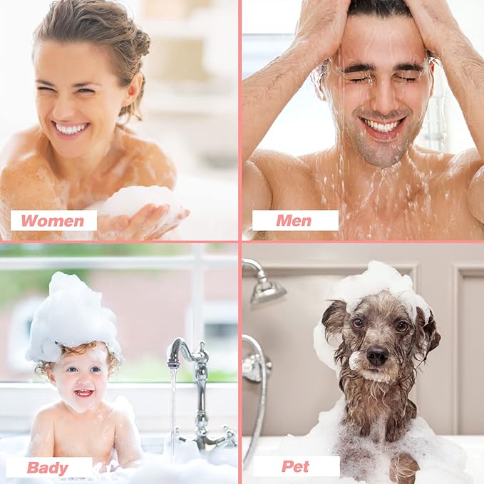 Silicone Body Scrubber, 2 in 1 Body Brush & Hair Scalp Brush for Shower and Bath, Easy Clean, Lathers Well, Stimulating Blood Circulation More Hygienic Than Loofah, Fit Women Men.Camo Green