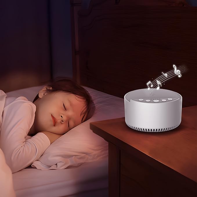 Sound Machine with Wireless Charger,White Noise Machine with Memory Function,6 Soothing Sounds,3 Timers Modes for Baby Kids Adult & Home Office Travel