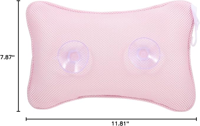 Zerodeko 1Pc Bathtub Suction Cup headrest hot tub Pillows Bath Cushion Shower Neck Pillow Bath spa Pillow Comfortable Pillow Mesh Bathtub Pillow Back Pillow Polyester Fiber