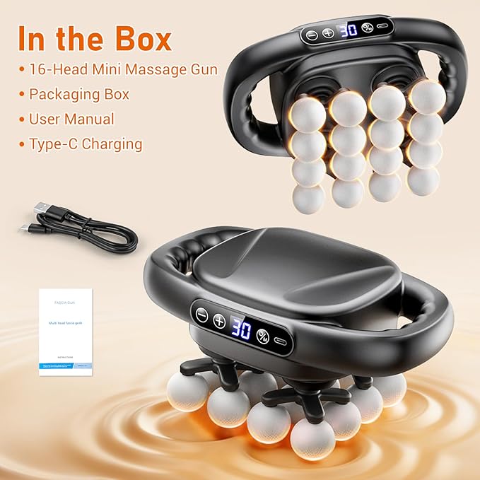 16 Mini Head Massage Gun, Valentine's Day Gifts, Portable Massager for Muscle Pain Relief, Neck Back Shoulder Legs, Quiet Deep Tissue Massager for Home Office, Ideal Gift for Women & Men