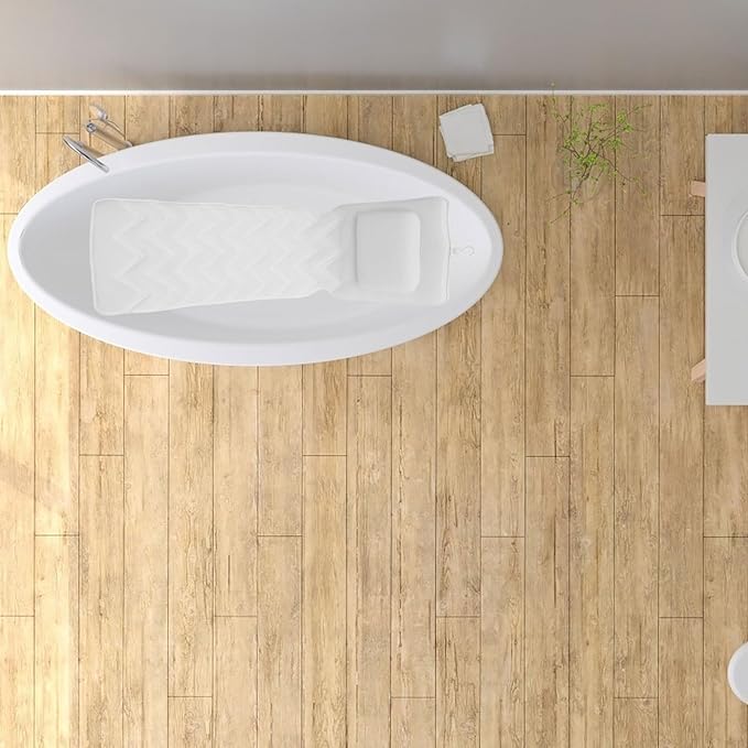 Bathtub Pillow with Suction Cups, 3D Breathable Tub Neck Cushion with Headrest, Large Anti-Slip Bathroom Spa Pillow for Relaxing Bath Soak