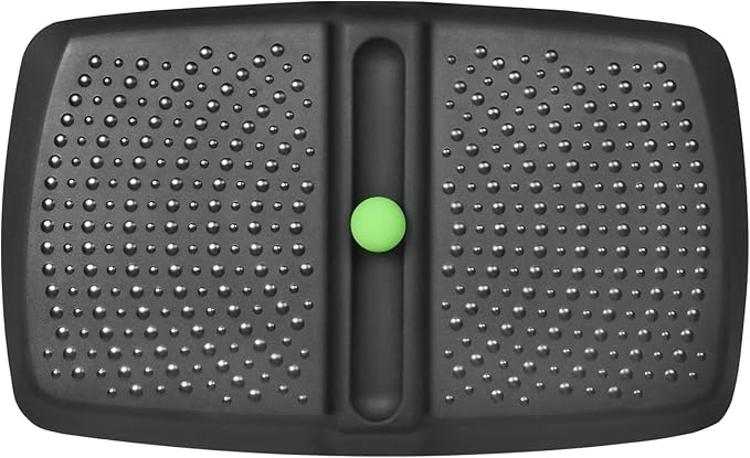 1 inch Thick Anti Fatigue Kitchen Mat Standing Mat with Massage Ball, Non Slip Standing Desk Mat with Massage Point, Multi-Purpose Comfort Floor Mat for Feet, Office, Home (Black, 17"x28"x1")