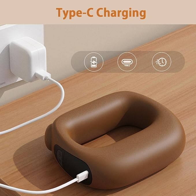 Hands-Free Mini Massage Gun with Heat & Waist Belt - Portable Deep Tissue Percussion Massager for Neck Shoulder Muscle Recovery - Compact 5-Speed Body Shaping Massager Gift for Men Women