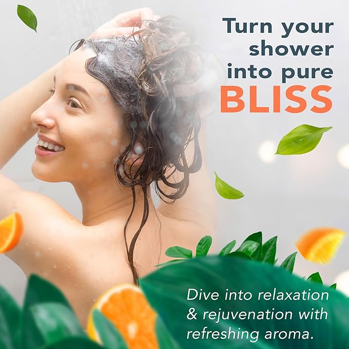 Shower Steamers Aromatherapy - USA Made with Natural Ingredients, Citrus and Eucalyptus Shower Bombs with Essential Oil, Self Care Gifts for Women & Men