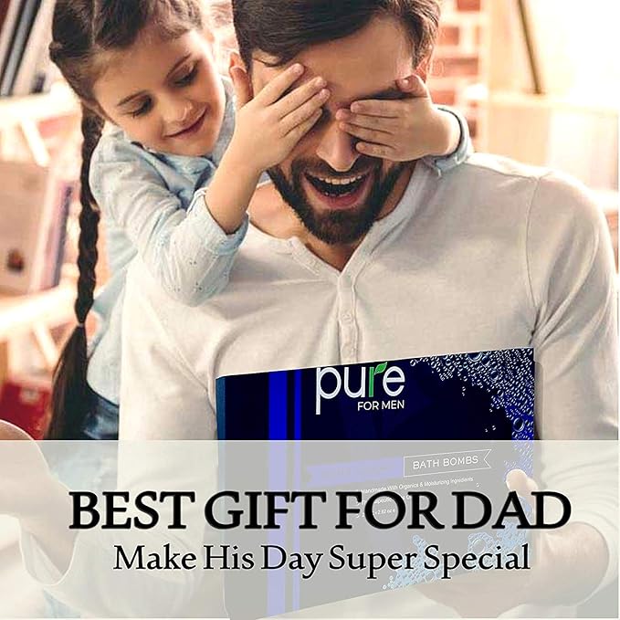 Men's Bath Bombs Gift Set. 24 Therapeutic Shea Bath Bombs for Men! Large Spa Fizzers with Moisturizing & Essential Oils. Aromatherapy Bath Bomb Set Makes Best Gift Set for Men, Husband, Boyfriend etc