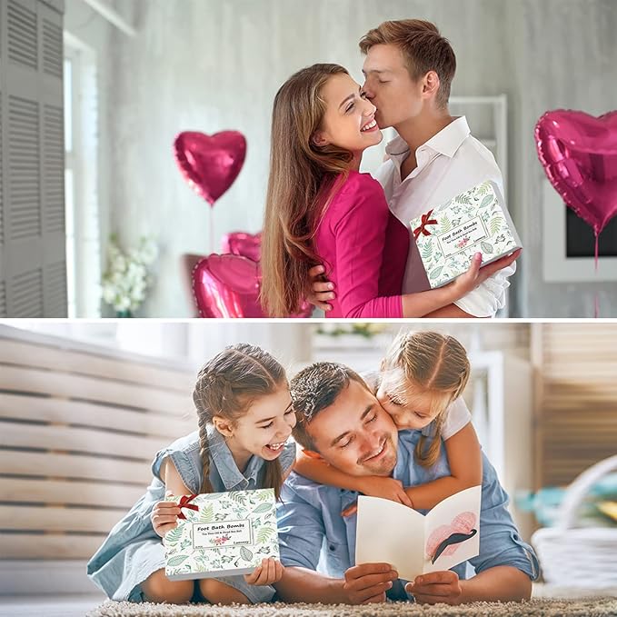 Bath Bombs, 32 Pack Foot Soak with Bath Salt and Tea Tree Oil. Organic Natural Handmade Aroma Pure Essential Oil Bubble Balls for Callus, Dry Cracked, Stubborn Odor