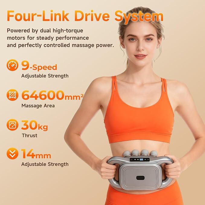 16-Head Massage Gun Set, Deep Tissue Percussion Massager with 9 Modes & 9 Intensity Levels, Quiet Muscle Massage Gun for Back, Shoulders, Legs, Foot, and Body Muscle Pain Relief