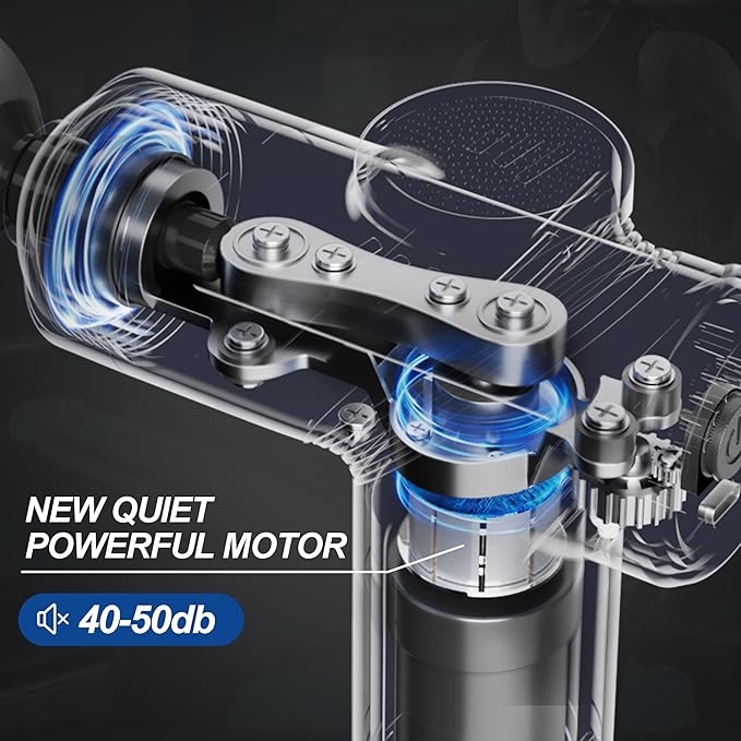 Mini Massage Gun,Deep Tissue Muscle Massage Gun,Compact Sports Massager for Relieving Muscle Soreness After Exercise with 4 Massage Heads 6 Speeds for Office Gifts Women Men Gifts(Black)