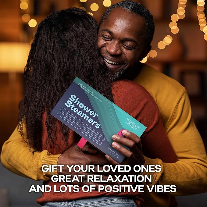 2 Pack Shower Steamers Aromatherapy + Stone Tray (8 Steamers Each) - Shower Essentials for Women - Stocking Stuffers SPA Gifts for Women