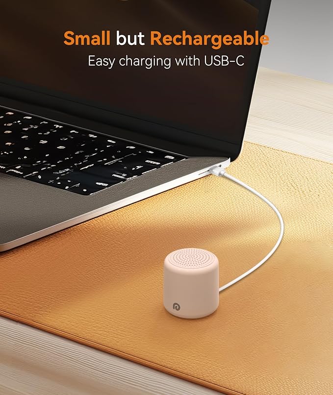 Dreamegg Travel White Noise Machine - Portable Sound Machine for Baby Adults, Travel Sound Machine for Sleep, 16 Nature Sound, Timer, White Noise Machine for Sleeping Gift, Pink