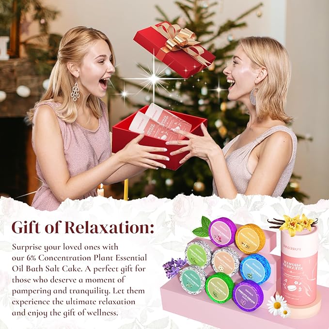 Shower Steamers Aromatherapy 8 Pack - Christmas Gift Stocking Stuffers Natural & Organic Ingredients, Gifts for Women & Men, Spa Gifts & Birthday Gifts for Girl and Mom