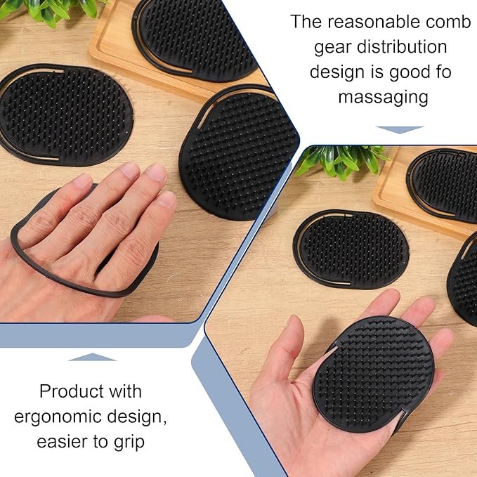 12Pcs Pocket Combs for Men Soft Portable Pocket Palm Combs Shampoo Comb Massager Hair Brushes Scalp Beard Comb for Men Pets Home Office Travel Shower