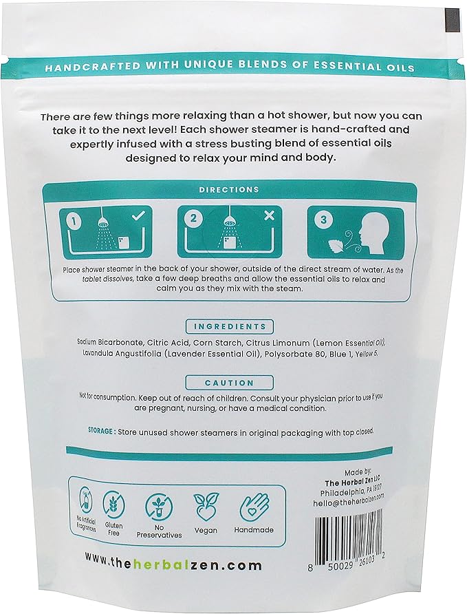 Aromatherapy Shower Steamer Gift Set - USA Made Valentines Day Gift for Her and Him - Shower Bomb Tablets Made with Soothing Natural Essential Oils - Relaxation Gift for Women and Men