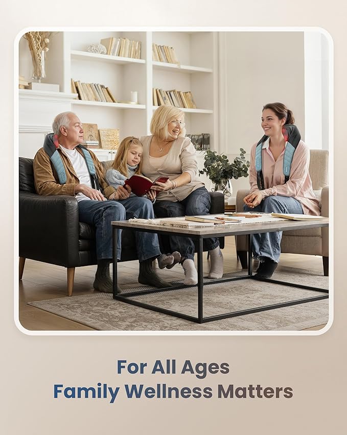 COMFIER FSA Eligible Shiatsu Neck Massager with Heat for Deep Tissue, Electric Shoulder and Back Massager for Pain Relief, Hands-Free Cordless 4D Kneading Massage