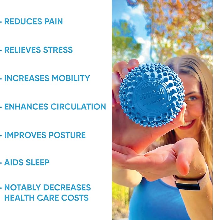 Dr. Cohen's acuball Heatable Deep Tissue Massage Ball - acuBall Trigger Point Massage Therapy for Myofascial and Stress Release and Exercise - Effective Back Massager Ball for Targeted Pain Relief
