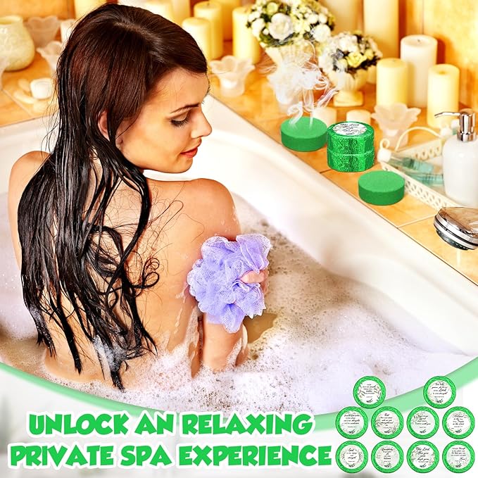 Shower Steamers Aromatherapy 50 Pack Bulk Eucalyptus Leaf Shower Steamer with Bible Verse Christian Gifts for Adults Her Mom Him Home Spa Gym Natural Essential Oil Self Care Relaxation