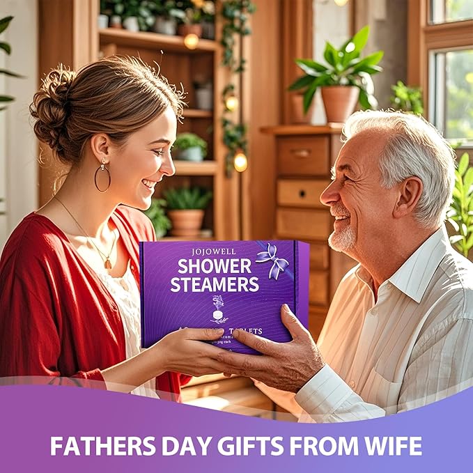 Lavender Shower Steamers Aromatherapy with Essential Oil - 12 Pack Birthday Gifts for Women Mom, Valentines Day Gifts for Her Wife, Easter Basket Essentials, Home Spa Relaxation Self Care