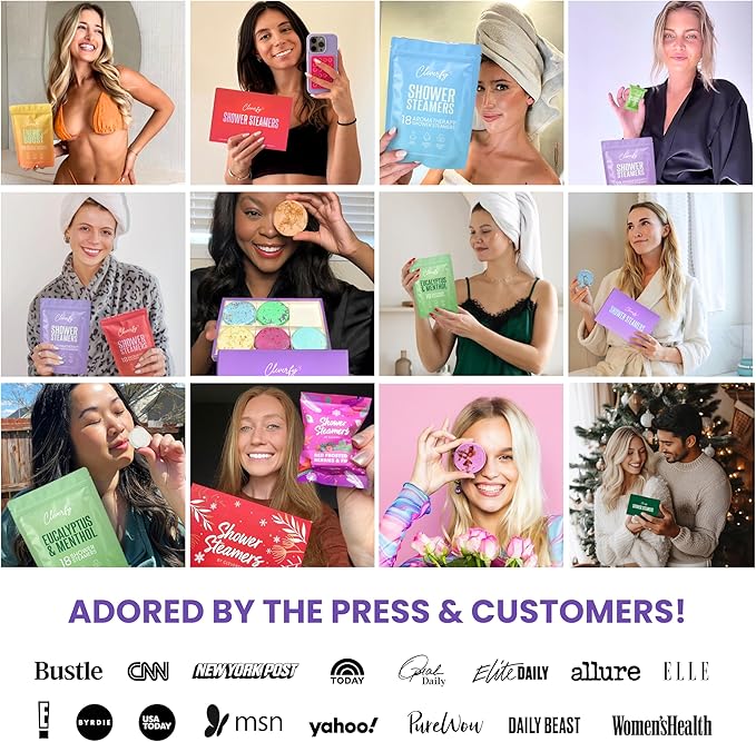 Cleverfy Shower Steamers Aromatherapy - Easter Basket Stuffers for Teens and Adults - Easter Gifts for Women and Men, Girls and Boys - 18 Tablets