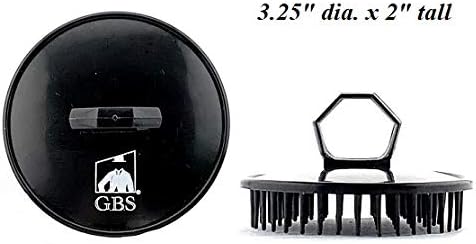 G.B.S Gents Scalp Massager for Hair Growth - 3 Pack Premium Soft Bristle Head Scrubber with Pocket Comb - Black Red Blue Hair Brush Set for Men Women