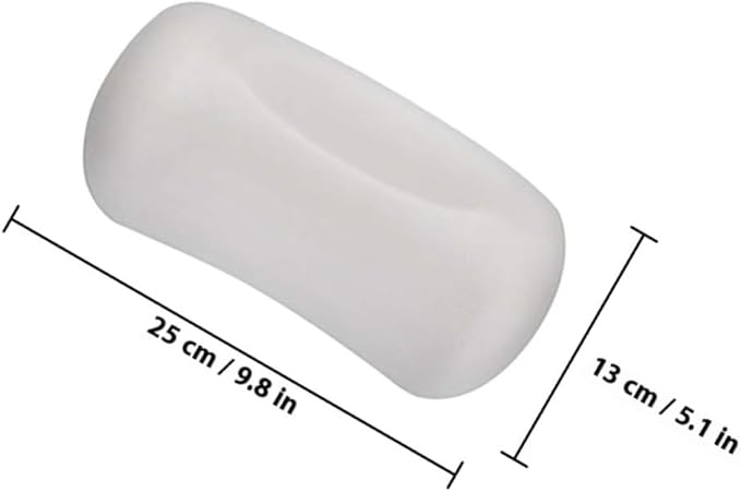 Zerodeko Tub Pillow with Suction Cups White Bath Pillow Head Support Cushion for Neck and Back Relaxation in Bathtubs