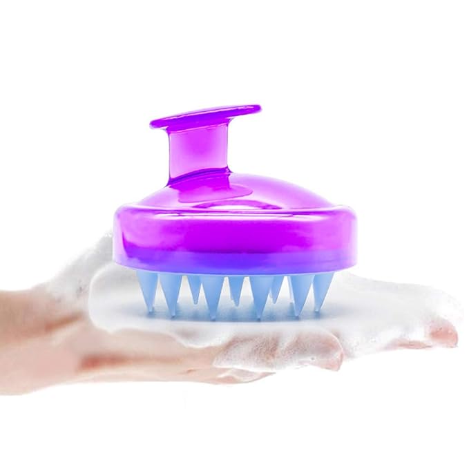 INVODA 3PCS Scalp Massager Shampoo Brush Soft Silicone Bristles for Dandruff Removal & Hair Growth, Waterproof Wet/Dry Use, Men, Women & Pets