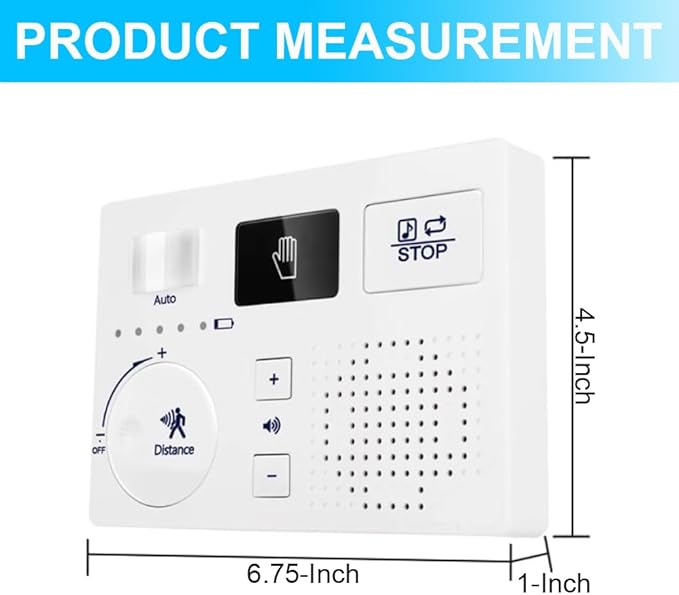 KiaoTime Bathroom White Noise Machine for Bathroom Privacy Motion Activated, Bathroom Noise Blocker - Sound Machine of Running Water Masks The Sound of Toilet Bathroom Restroom