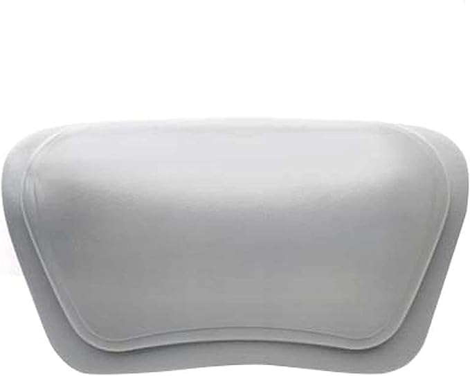 Ergonomic Bath Tub Pillows with Suction Cups, Bath Pillow for Tub, Bathtub Pillow Rest for Home Spa, Soft, Waterproof Headrest,Grey