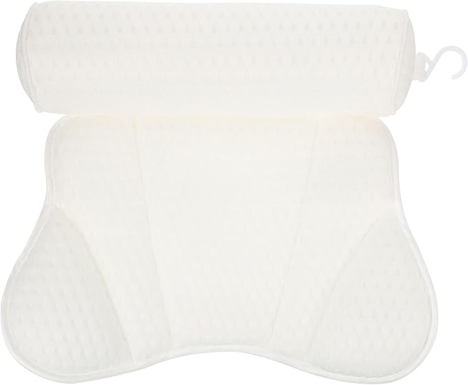 Zerodeko Spa Bath Pillow for Tub, 1pcs Washable Butterfly-Shaped Mesh Bathtub Pillow with Suction Cups, Soft Breathable Head and Neck Support for Home Spa and Relaxing Soaking