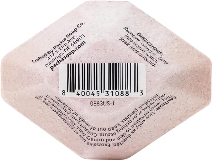 Pacha Soap Co. Epsom Salt Bath Bombs - Sleep (Lavender Scented), Nourishing Aromatherapy Bath Fizzies with Clean Ingredients and Essential Oils, Handcrafted in The USA, 3-Pack, 5 oz Each