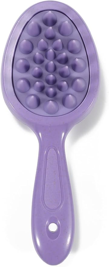 S&W DECORE Double Sided Scalp Massager Hair Growth, Shampoo Brush Head Scalp Massager for Hair Growth Scalp Scrubber with Soft Silicone Bristles (Purple)